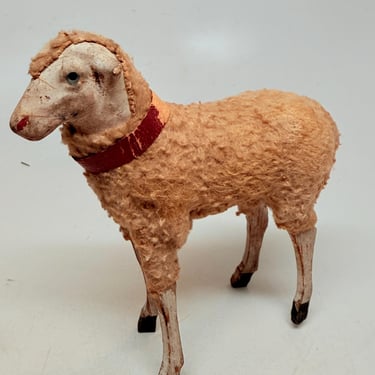 Antique 1930's German Wooly Spotted Goat with Horns | Explormag