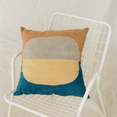 hand dyed pillow, linen throw pillow, spring throw pillow, sustainable gifts for her, phases of the moon 