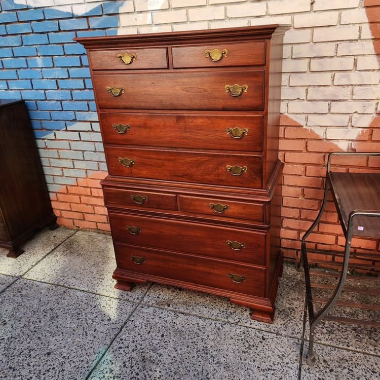 Large Tall Chest on Chest. Made by Pennsylvania House. Solid Cherry. 38x20x58" tall. 