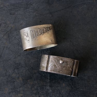 Pair of Vintage Silver Napkin Ring | Madame & Monsieur