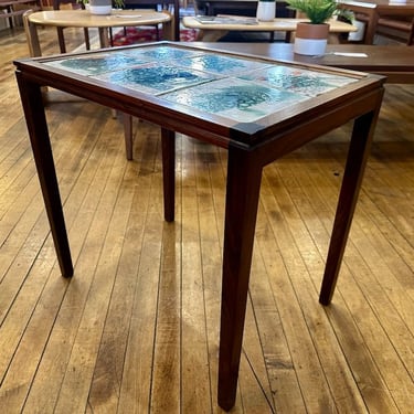 Danish Rosewood & Tile Side Table