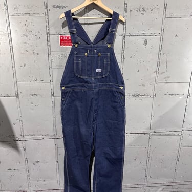 Vintage 40s 50s Sanforized Denim Overalls Distressed Worn