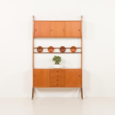 Ergo freestanding wall unit with a sideboard by John Texmon for Blindheim Mobelfabrikk, Norway 1960s 