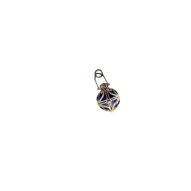 Sterling Caged Blue Sphere Pendant 