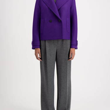 Cropped Peacoat - Purple