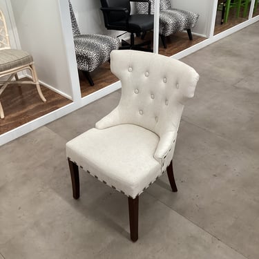 White Button Chair