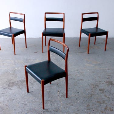 4 Danish Modern Kai Kristiansen for Oddense Maskinsnedkeri Dining Chairs 