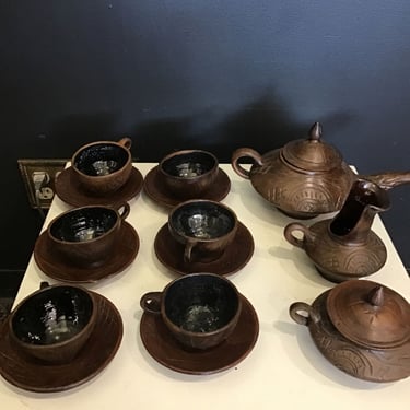 9 Pc Phoenix Ceramic Tea Set (Seattle)