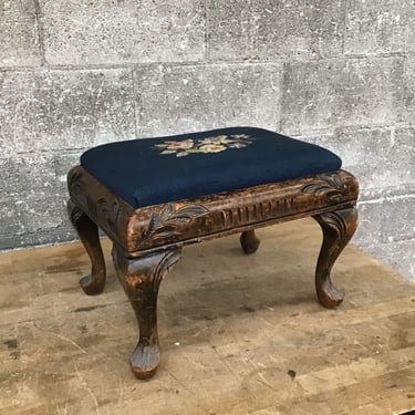 Cute Floral Needlepoint Stool (Seattle)