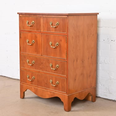 Baker Furniture Georgian Yew Wood Commode or Bachelor Chest