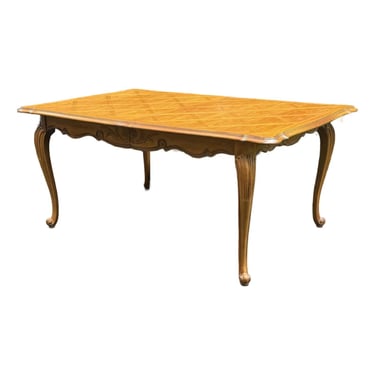 Vintage Gravely Furniture Parquet Top French Dining Table 