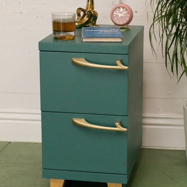 Teal 2 Drawer Nightstand