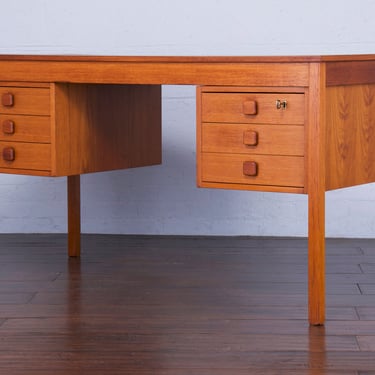 Mid Century Modern Danish Oak Writing Desk by Domino Møbler 