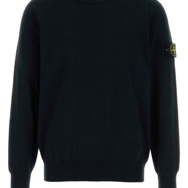 Stone Island Men Black Cotton Sweater