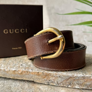 Gucci Brown Leather Belt