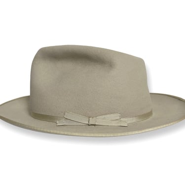 Vintage STETSON 25 Western Fedora ~ size 7 3/8 ~ Cowboy Hat ~ Beaver Fur Felt ~ Bound Edge ~ Work Wear ~ 