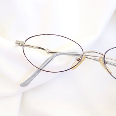 Vintage Plum Wire Eyeglass Frames 