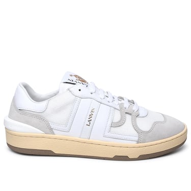 Lanvin White Leather Blend Sneakers Man