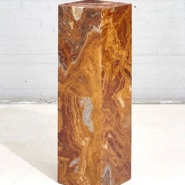 Red Onyx Pedestal, PACE Collection 1970