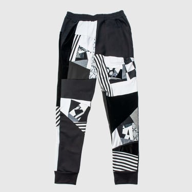 black + white 'all-over reroll' jogger