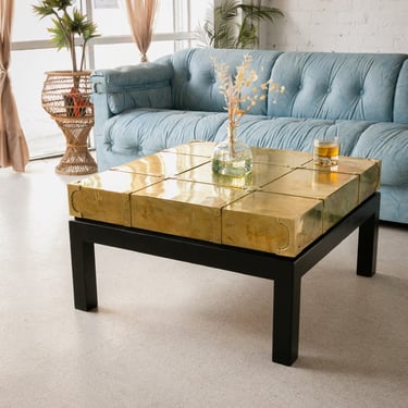 Sarreid Brass Vintage Coffee Table