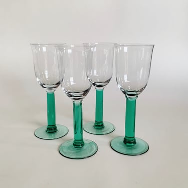 TEAL WINE GLASSES - S/4 