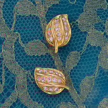 Italian Diamond Leaf Earrings