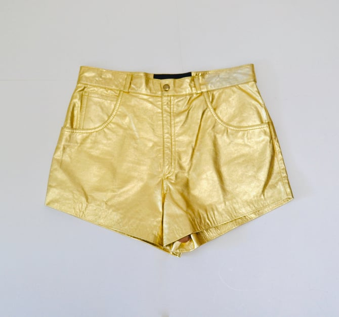 Vtg 80s Image Leather San outlets Francisco Leather Booty Shorts