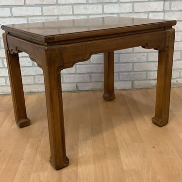 Vintage Thomasville Furniture Asian Ming Style Parquetry End Side Tables
