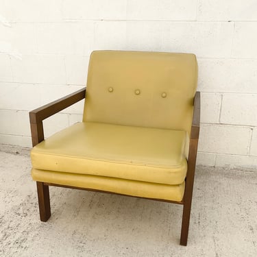 Marigold Vinyl And Wood Chair