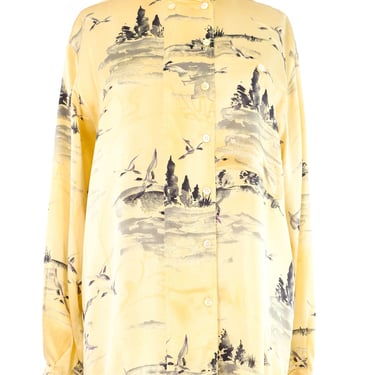 Escada Landscape Silk Blouse