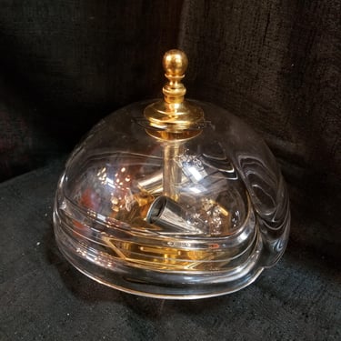 Vintage Semiflush Brass Ceiling Light