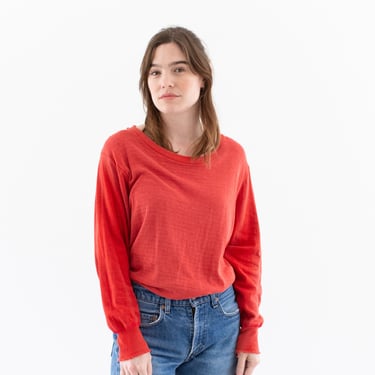Vintage Red Duofold Cotton Crew Neck Shirt | Long Sleeve Top Layer | M | 