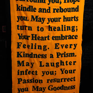 Marigold "May Light Always Surround You" Wool Poetry Scarf/Throw