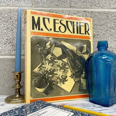 Vintage M.C. Escher Book Retro 1980s His Life and Complete Graphic Work + Illustrated Catalogue + Graphic Artist + Art + Hardcover 