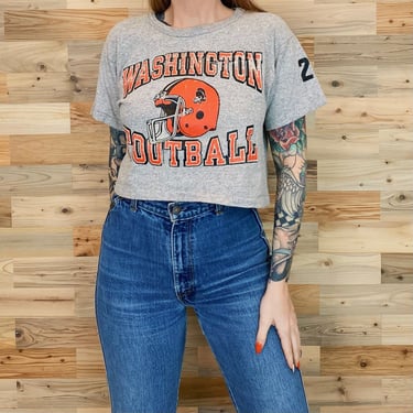 80's Vintage Champion Washington Football Crop Top Shirt 
