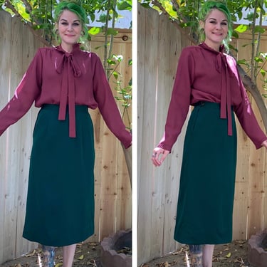 Vintage 1940’s Green Wool Skirt 
