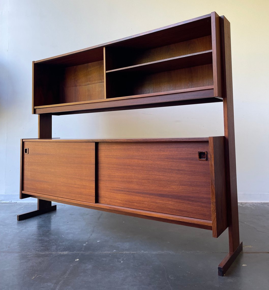 Danish rosewood credenza with floating hutch Modage Furniture