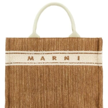 Marni Woman Two-Tone Raffia Small Shopping Bag