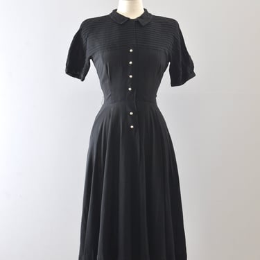 Vintage 1940s Noir Dress