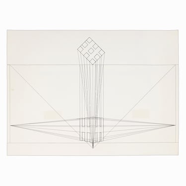 Thomas Zabinski Mechanical Drawing Geometric Pencil Graphite Vintage Illinois Institute of Technology 