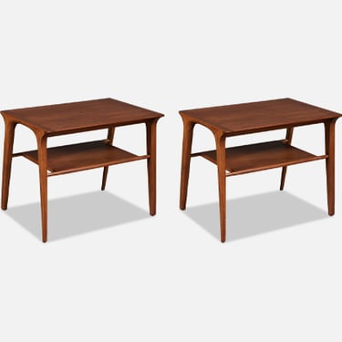 John Van Koert \u201cProfile\u201d Two-Tier Side Tables for Drexel