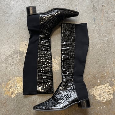 Stuart Weitzman boots Black block heel Boots Women’s size 10 1/2 M 