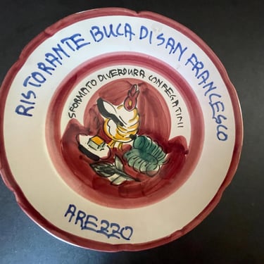Ristorante Buca di San Francesco Italy- Souvenir 1980's Hand Painted 9
