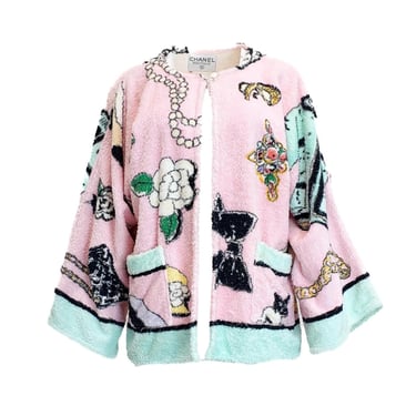 Chanel Spring 1994 Terrycloth Pink Jacket 