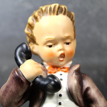 Vintage Hummel Figurine | "Hello" | Boy Answering Phone | 1979-1991 | TMK-6 "Missing Bee" Marking 