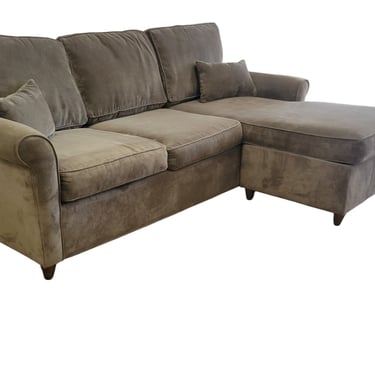 Gray Reversible Chaise Sectional w/ Storage