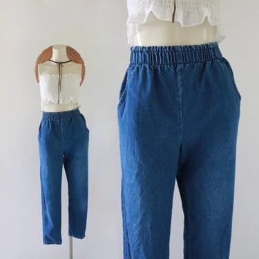 high waist lounge jeans 28-32 - vintage 90s y2k womens blue denim pants casual comfortable jean 