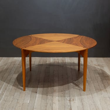 John Keal Sculpted Walnut Dining Table for Brown Saltman c.1960