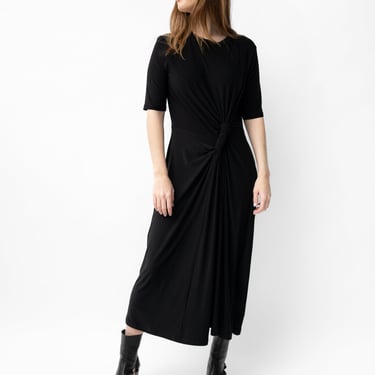 Banderas Crop Sleeve Twist Front Maxi Dress